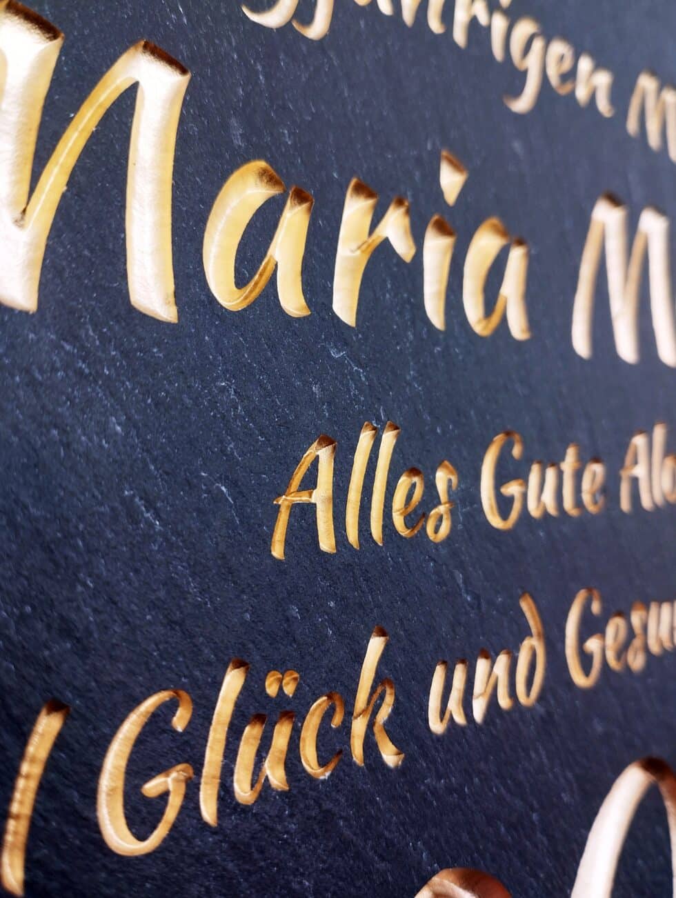 Schiefer- Schieferplatte gravur Kaernten- geschenk firmengeschenk-ehrentafel graviert-geburtstag gravur